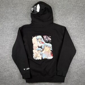 Hypland x Inuyasha Sesshomaru Graphic Hoodie Mens Medium Black Anime Pullover